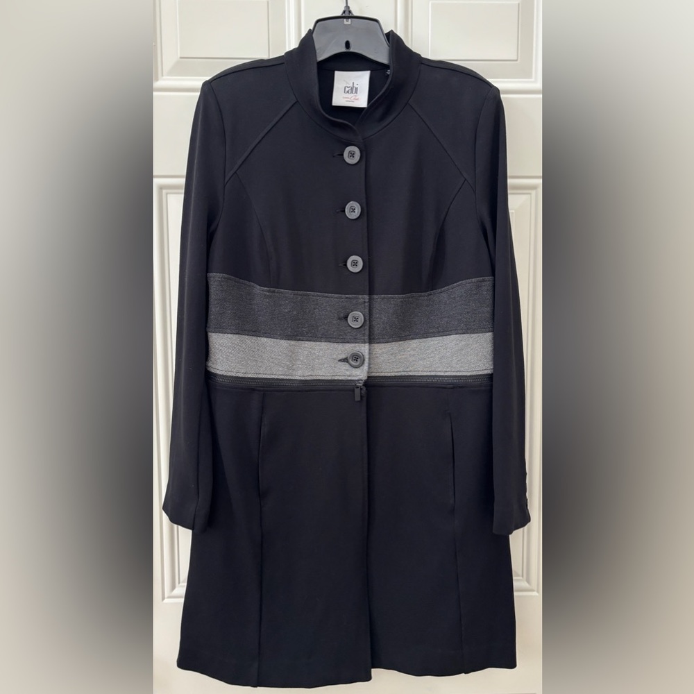 Cabi Convertible Jacket Women’s M Black Gray #3176